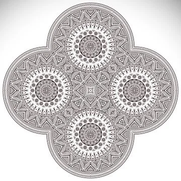 Mandala. Round Ornament Pattern Stock Illustration