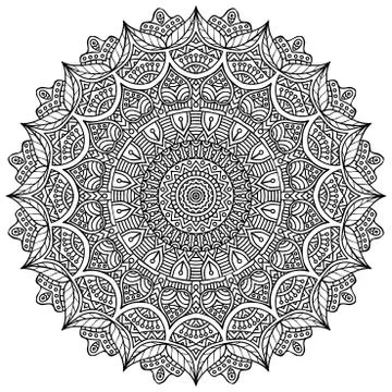 Mandala. Round Ornament Pattern Stock Illustration
