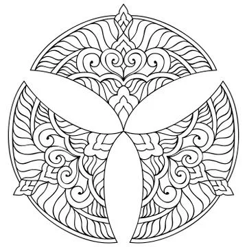 Mandala. Round Ornament Pattern Stock Illustration