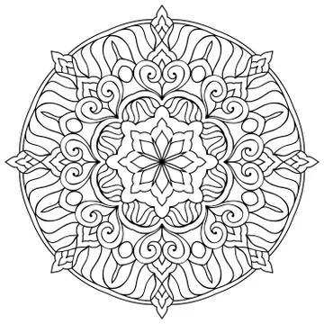 Mandala. Round Ornament Pattern Stock Illustration