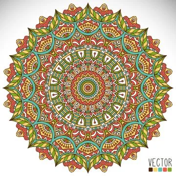 Mandala. Round Ornament Pattern Stock Illustration