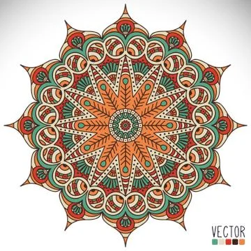 Mandala. Round Ornament Pattern Stock Illustration