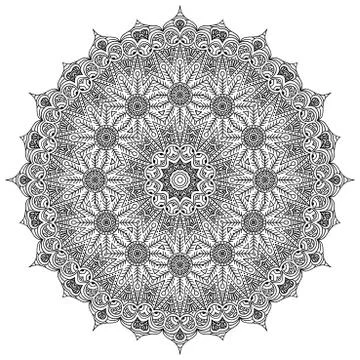 Mandala. Round Ornament Pattern Stock Illustration
