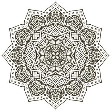 Mandala. Round Ornament Pattern Stock Illustration