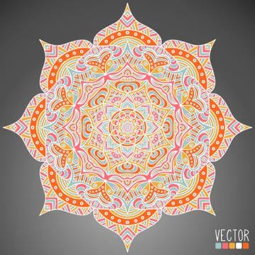 Mandala. Round Ornament Pattern Stock Illustration
