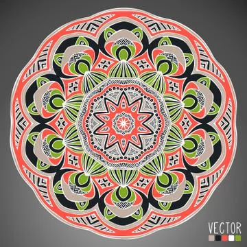 Mandala. Round Ornament Pattern Stock Illustration