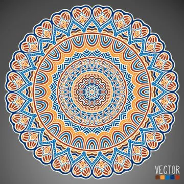 Mandala. Round Ornament Pattern Stock Illustration
