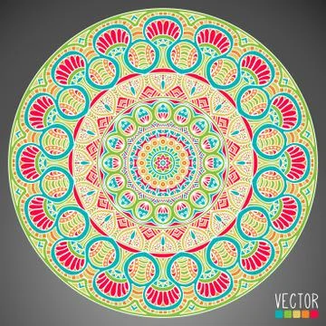 Mandala. Round Ornament Pattern Stock Illustration