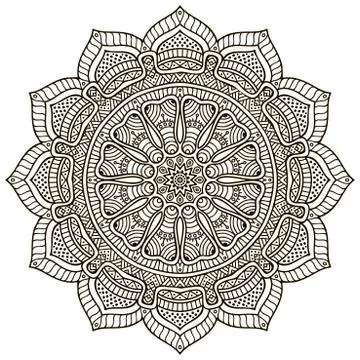 Mandala. Round Ornament Pattern Stock Illustration