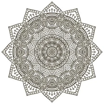 Mandala. Round Ornament Pattern Stock Illustration