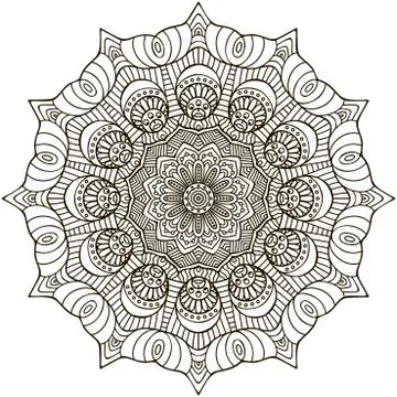 Mandala. Round Ornament Pattern Stock Illustration