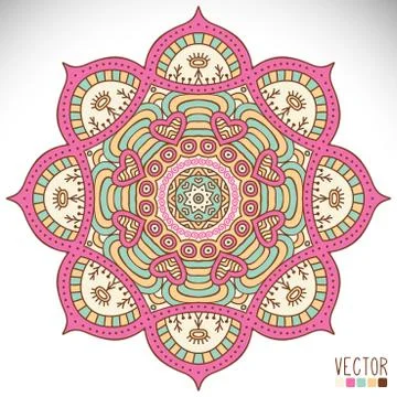 Mandala. Round Ornament Pattern Stock Illustration