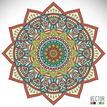 Mandala. Round Ornament Pattern Stock Illustration