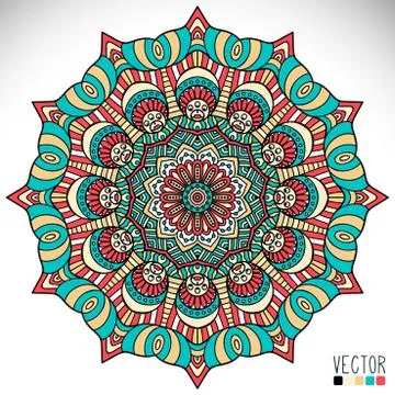 Mandala. Round Ornament Pattern Stock Illustration
