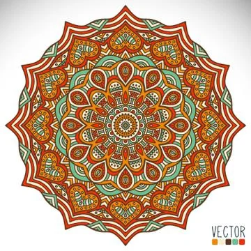 Mandala. Round Ornament Pattern Stock Illustration