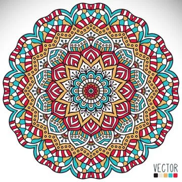 Mandala. Round Ornament Pattern Stock Illustration