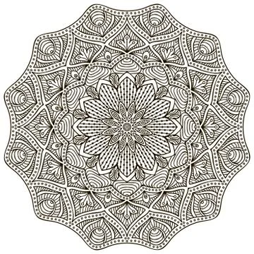 Mandala. Round Ornament Pattern Stock Illustration