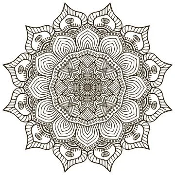 Mandala. Round Ornament Pattern Stock Illustration