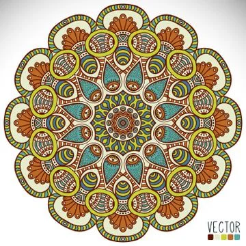 Mandala. Round Ornament Pattern Stock Illustration