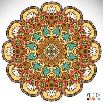 Mandala. Round Ornament Pattern Stock Illustration