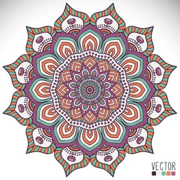 Mandala. Round Ornament Pattern Stock Illustration