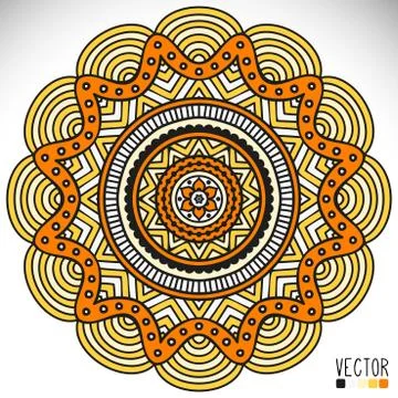 Mandala. Round Ornament Pattern Stock Illustration