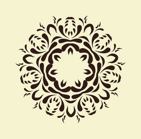 Mandala. Round ornament pattern set. 库存插图