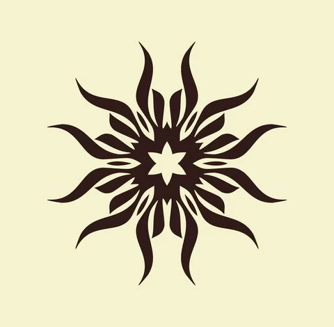 Mandala. Round ornament pattern set. 库存插图