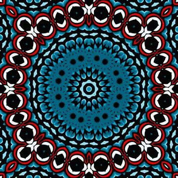 Mandala round ornament seamless pattern, ethnic floral pattern, vintage dec.. Stock Illustration
