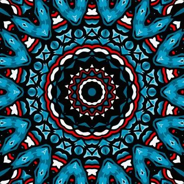 Mandala round ornament seamless pattern, ethnic floral pattern, vintage dec.. Stock Illustration