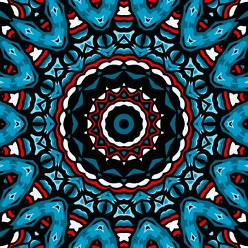 Mandala round ornament seamless pattern, ethnic floral pattern, vintage dec.. Stock Illustration