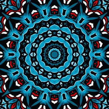 Mandala round ornament seamless pattern, ethnic floral pattern, vintage dec.. Stock Illustration