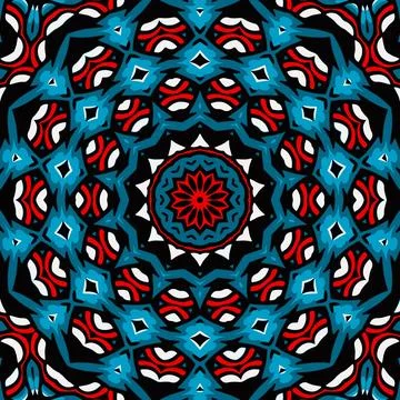 Mandala round ornament seamless pattern, ethnic floral pattern, vintage dec.. Stock Illustration