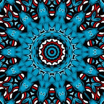 Mandala round ornament seamless pattern, ethnic floral pattern, vintage dec.. Stock Illustration