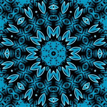 Mandala round ornament seamless pattern, ethnic floral pattern, vintage dec.. Stock Illustration