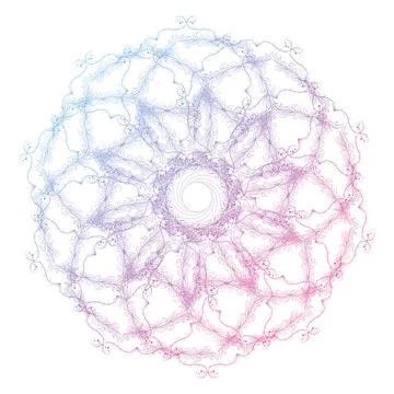 Mandala. Round ornament on white background. Decorative design element. Vecto Stock Illustration