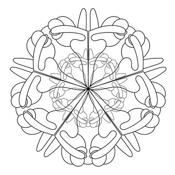 Mandala round pattern for coloring book. Decorative ornament. Anti-stress d.. Stock Illustration