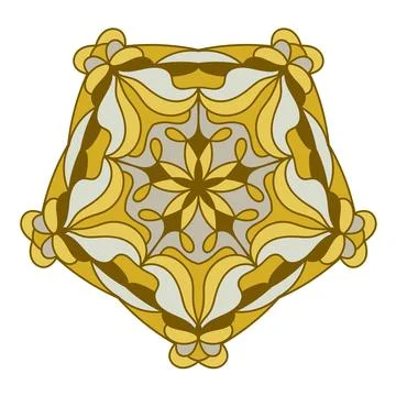 Mandala round pattern. Decorative colorful ornament. Anti-stress design eleme Illustrazione stock