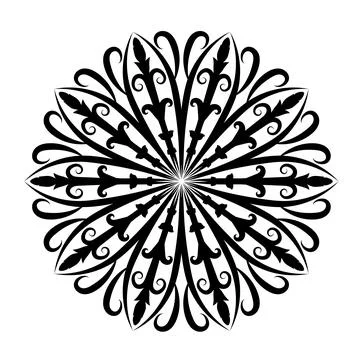 Mandala round pattern. Elegant ornament for graphic design. Vector illustrati Stock Illustration