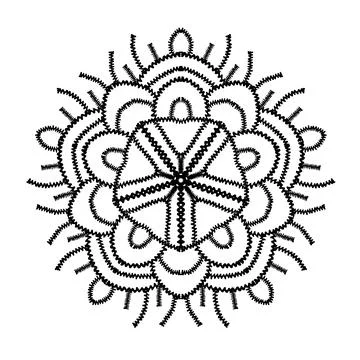 Mandala round pattern. Elegant ornament for graphic design. Vector illustrati Illustrazione stock