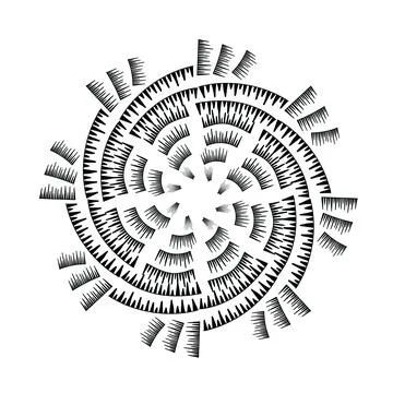 Mandala round pattern. Elegant ornament for graphic design. Vector illustrati Illustrazione stock