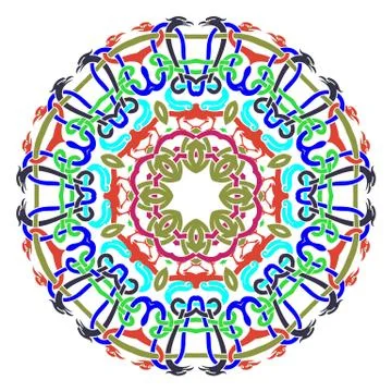 Mandala round pattern. Vintage decorative culture background Illustrazione stock