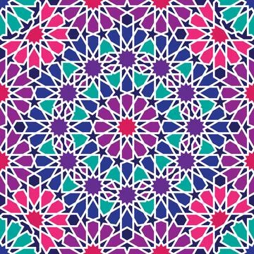 Mandala seamless pattern background, elegant abstract floral ornament textu.. Stock Illustration