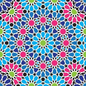 Mandala seamless pattern background, elegant abstract floral ornament textu.. Stock Illustration