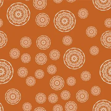 Mandala seamless pattern on a colored background Stock Illustration