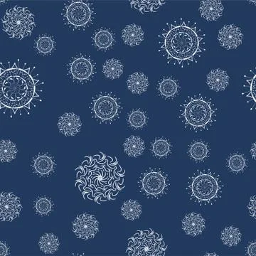 Mandala seamless pattern on a colored background Stock Illustration