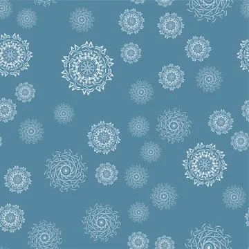 Mandala seamless pattern on a colored background Stock Illustration