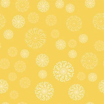 Mandala seamless pattern on a colored background Stock Illustration