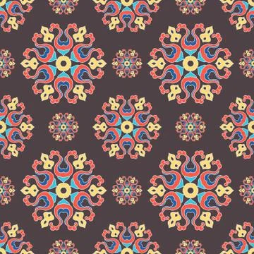 Mandala seamless pattern design Stock Illustration