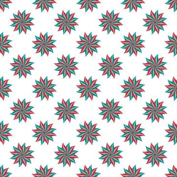 Mandala seamless pattern design on the white background. Illustrazione stock